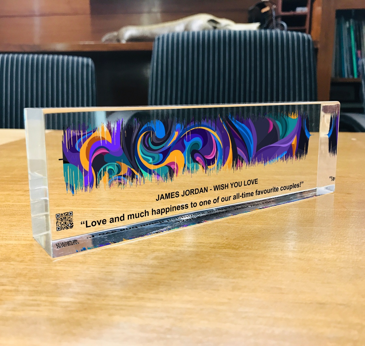 Custom Acrylic Sound Wave Print ooclas